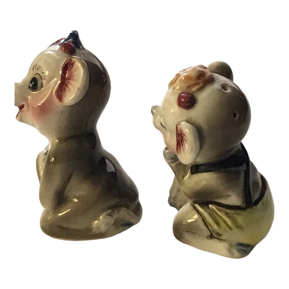 Mid Century Grey Mouse Salt and Pepper Shakers - Picture 3 of 7